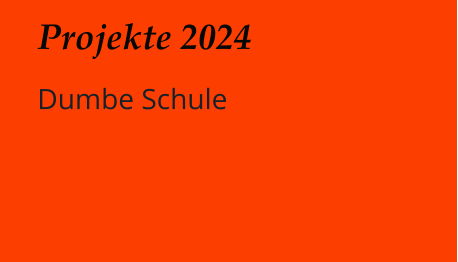 Projekte 2024  Dumbe Schule