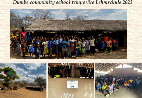 Dumbe community school temporäre Lehmschule 2023